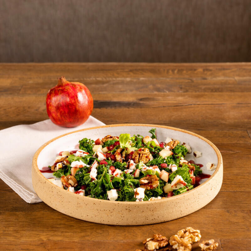 Mixed Green Salad with Pomegranate and Apple