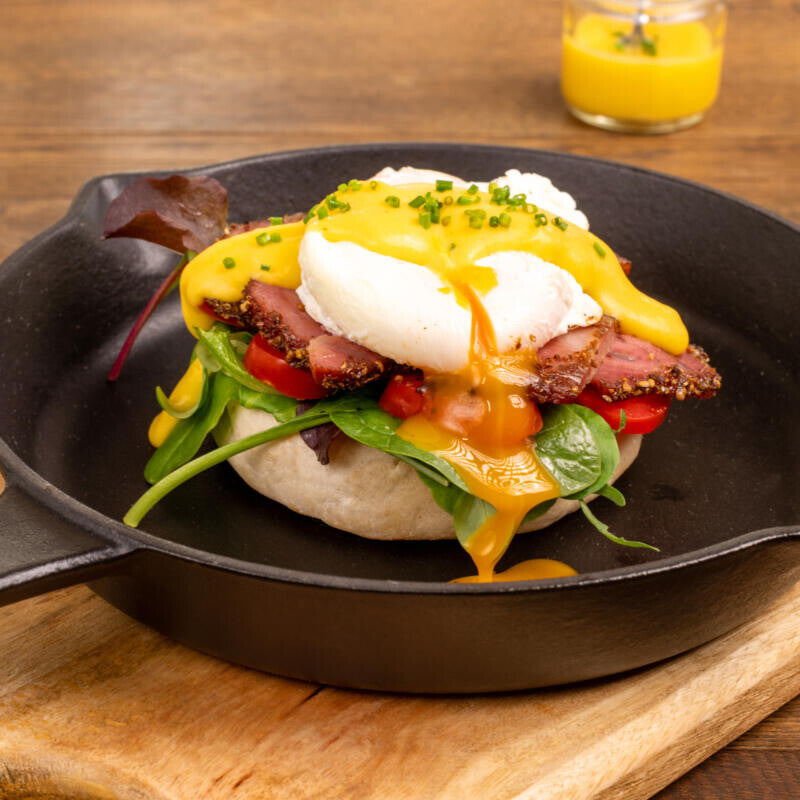 Eggs Benedict with Messino Lemon Balsamic Hollandaise