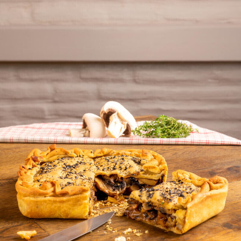 Mushroom Pie Recipe with Truffle Balsamic Cream