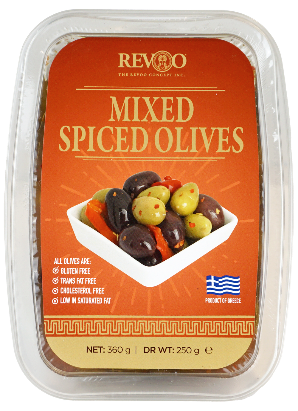 Kalamata/Green Mixed Spiced Olives 250g Container